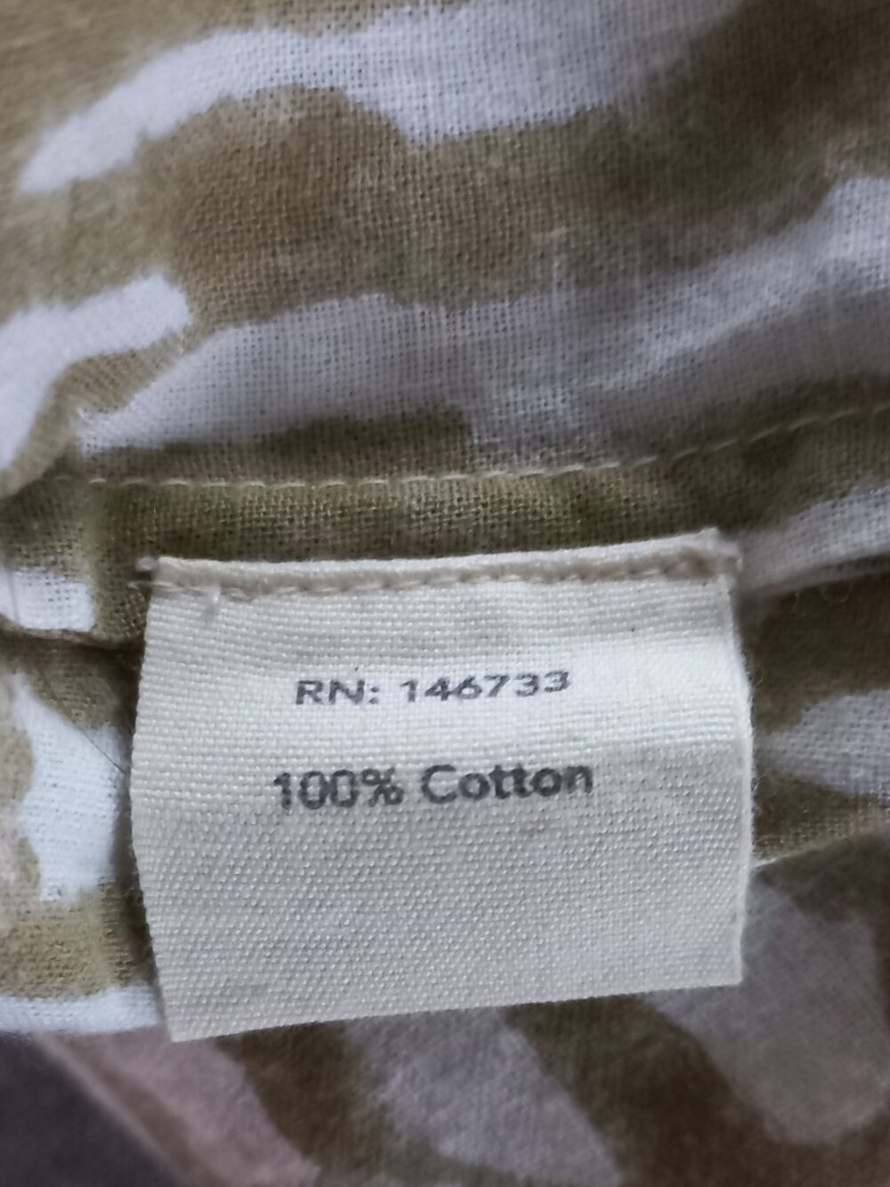 MIRTH (ANTHROPOLOGIE) cotton khaki print blouse - Picture 12 of 13